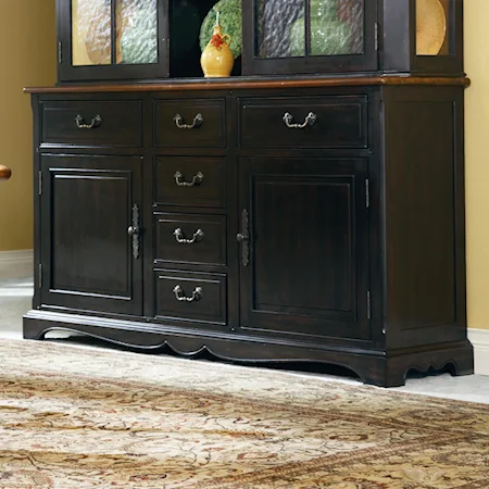 Two-Door Six-Drawer Buffet